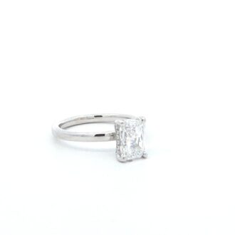 1.50ct Radiant Lab-Grown Hidden Halo Engagement Ring 14K WG