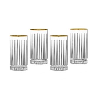 Elegant 12oz Crystal Highball Glasses Set of 4 for Entertaining