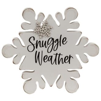 8x9" Snuggle Weather Snowflake Sitter for Cozy Decor