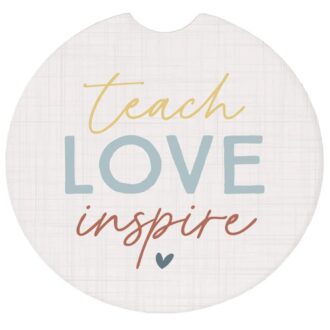 Brighten your drive with this charming ceramic car coaster featuring the uplifting message "Teach, Love, Inspire." Designed to fit securely in your cup holder, it combines functionality with encouragement, making it a perfect gift for educators and motivational souls alike. Keep your car clean while spreading positivity on the go!