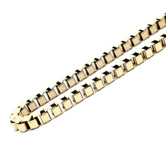 24" Gold-Tone Stainless Steel 3.2mm Box Link Chain