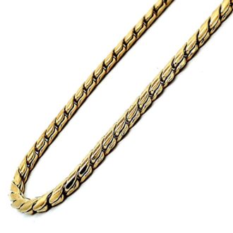Gold-Tone Stainless Steel Curb Chain 2mm, 20"