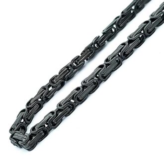 4mm Gunmetal Black Stainless Steel King’s Chain 24"