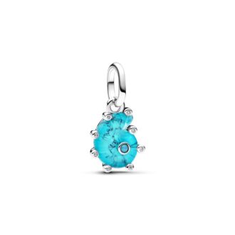Pandora Sea Snail Dangle Charm with Capri Blue Glass