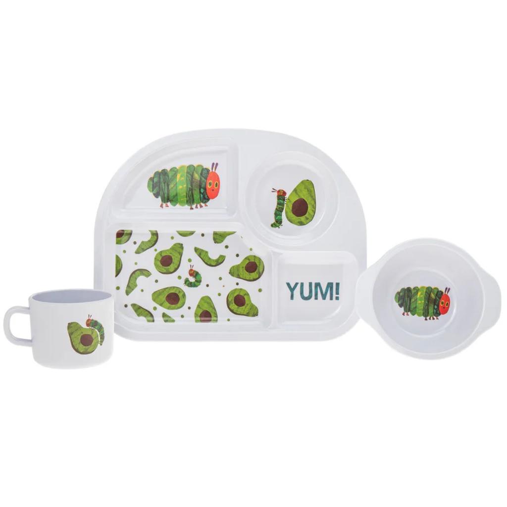 Eric Carle Very Hungry Caterpillar Avocado Melamine 3-Piece Set