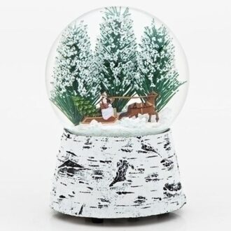 Sleigh & Horse Christmas Tree Snow Globe
