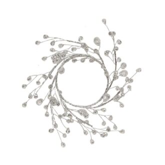 3.5-inch Icy Gem Candle Ring for Elegant Home Décor