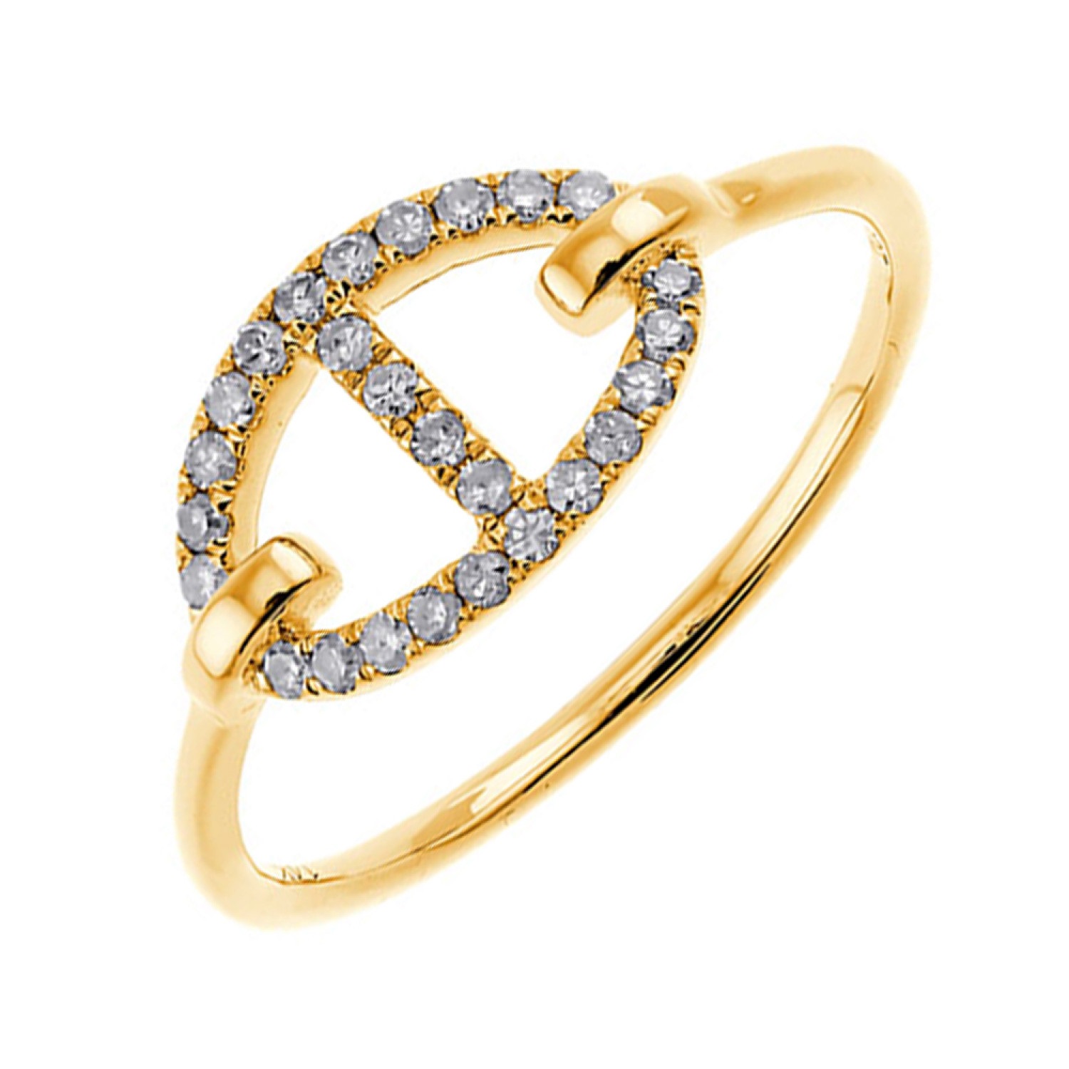 Fashion Ring with .20ctw Round Diamonds in 10k Yellow Gold