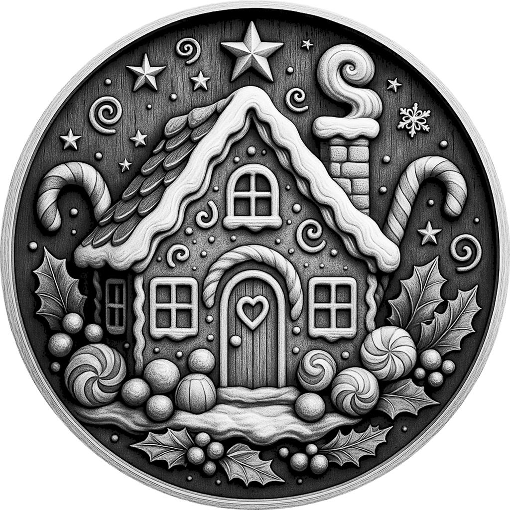 Wood Gingerbread House Engagement Ornament