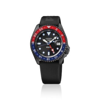 Seiko Men's Pepsi Bezel Sport Watch with Black Strap