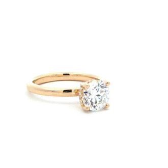 Hidden Halo 1.6ctw Lab-Grown Engagement Ring 14k Yellow Gold