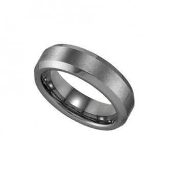 Men's 6mm Satin Finish Wedding Band in Tungsten Carbide