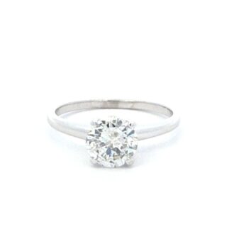 Pre-Owned Solitaire Engagement Ring with 1.25ct Round Diamond in 14k White Gold