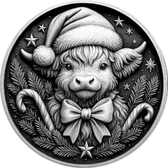 Highland Cow Wooden Engagement Ornament for Rustic Decor