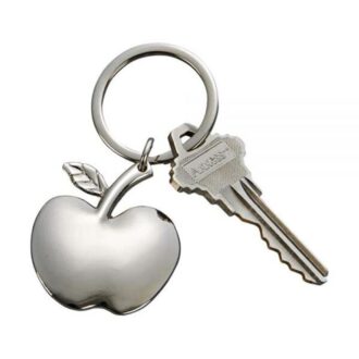 Bright Polished Apple Keychain, 3-Inch