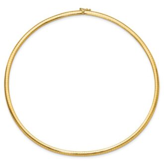 Pre-Owned 14K Two-Tone 4mm Reversible Omega Necklace 16"
