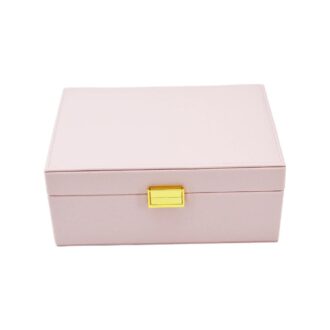 Leah 2-Tier Pale Pink Jewelry Box Organizer
