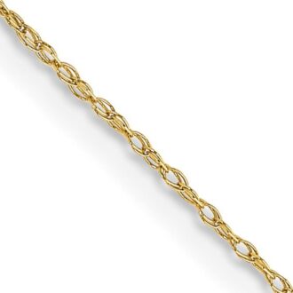 Rope Chain 0.6mm in 10k Yellow Gold, 18" Length
