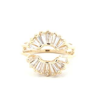 Pre-Owned 14K Yellow Gold Jacket Ring with 1CTW Baguette Diamonds