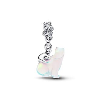 Pandora Polar Bears Aurora Opal & Clear CZ Dangle Charm