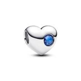 Pandora Engravable Blue Stone Heart Charm