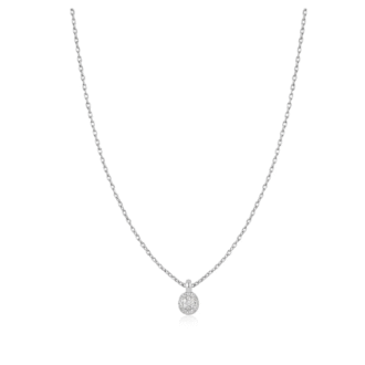 Ania Haie Silver Sphere Pave Drop Pendant