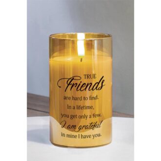 5" Gold LED Flameless Candle - True Friends