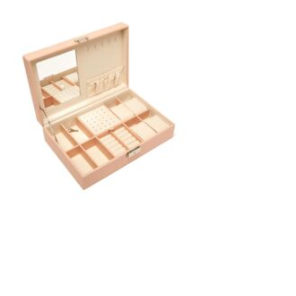 Riley Single-Hinged Pink Jewelry Box