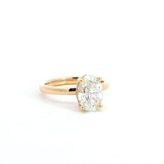 2.10ct Lab-Grown Hidden Halo Engagement Ring 14k Yellow Gold