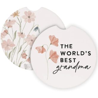 World's Best Grandma Ceramic Car Coaster