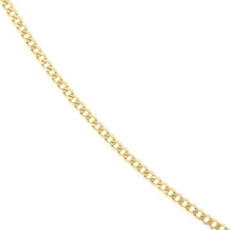 Curb Chain Necklace 2.7mm in 18k Yellow Gold 24" Length