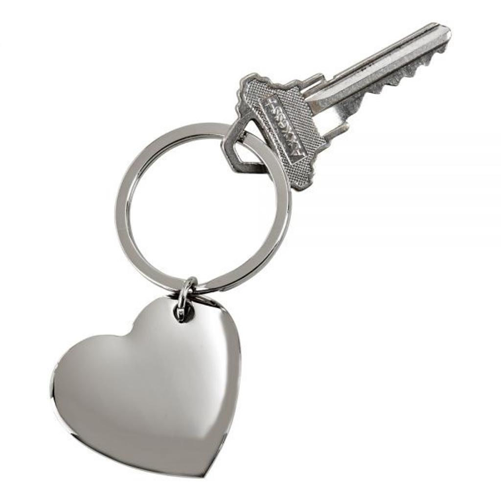 1.5 inch Cupid Heart Key Ring