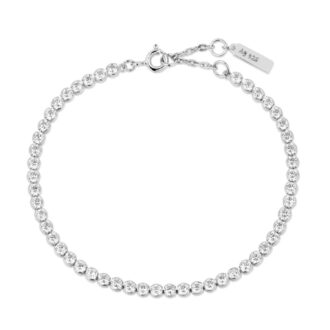 Ania Haie 7" Sterling Silver Bezel Set CZ Tennis Bracelet