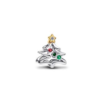 Pandora Sparkling Two-Tone Christmas Tree Charm