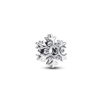 Pandora Snowflake Sterling Silver Charm with Clear CZ