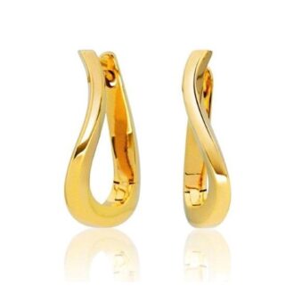 Breuning Huggie Hoop Earrings in Gold-Plated Sterling Silver