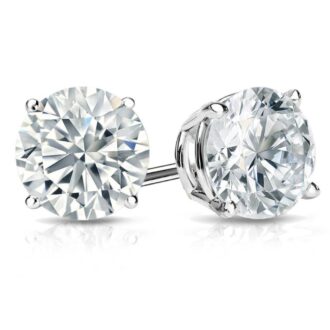 Pre-Owned 14K White Gold 1.88CTW Diamond Stud Earrings
