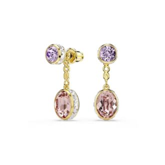 Swarovski Chroma dangle earrings - Yellow, Gold-tone plated