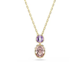 Swarovski Chroma Multi-stone Pendant, Gold-tone plated