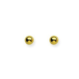 3mm Ball Stud Earrings in 14k Yellow Gold