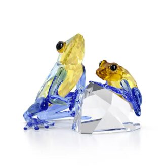 Swarovski Idyllia Frog and Baby Crystal Figurine