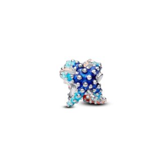 Pandora Sterling Silver Starfish Charm, Blue & Pink Enamel