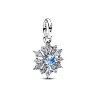 Disney Frozen Snowflake Dangle Charm, Blue Crystal & CZ