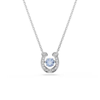 Swarovski Symbolica Horseshoe Pendant, Floating Blue Crystal