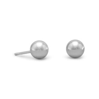 Sterling Silver 6mm Ball Stud Earrings