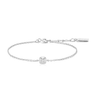 Ania Haie Bezel-Set Cushion CZ Bracelet in Silver
