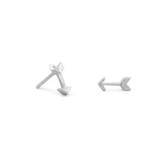 Arrow Stud Earrings in Sterling Silver