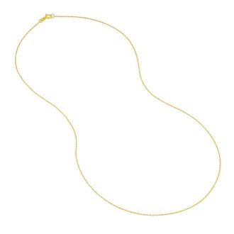Rope Replacement Chain 0.65mm in 10k Yellow Gold 18" Length