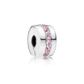 Pandora Pink Sparkling Row Clip Charm