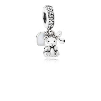 Baby Treasures, Silver Enamel & Clear Cz
